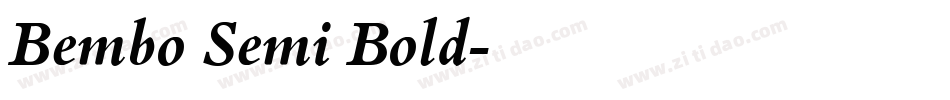Bembo Semi Bold字体转换